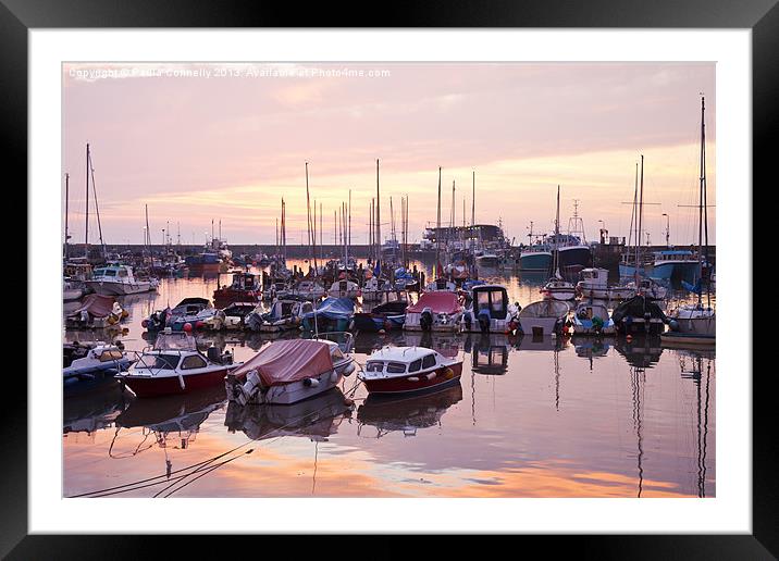 Sunrise at Bridlington Harbour Framed Mounted Print by Paula Connelly