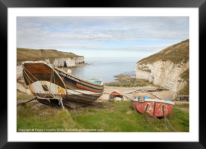 North Landing, Flamborough Framed Mounted Print by Paula Connelly