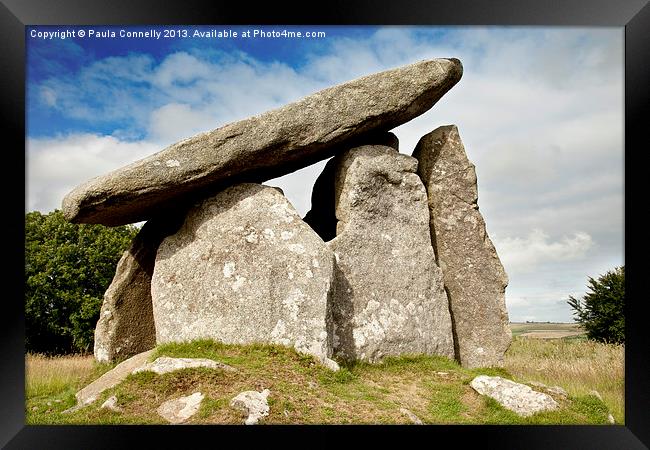 Trethevy Quoit, Cornwall Framed Print by Paula Connelly
