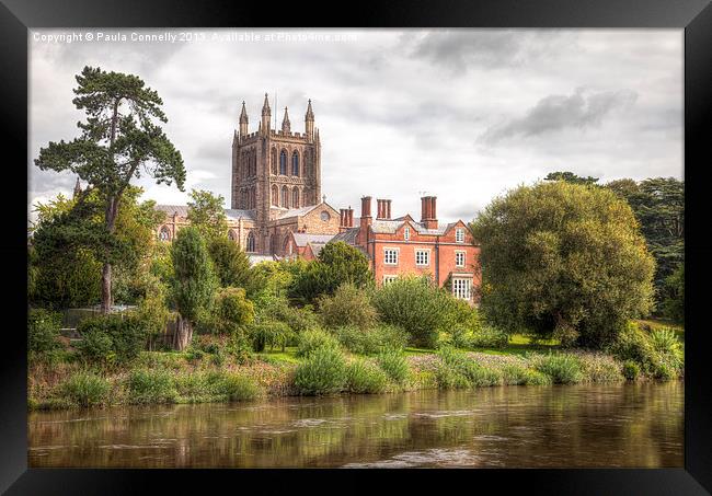 Hereford Cathedral Framed Print by Paula Connelly