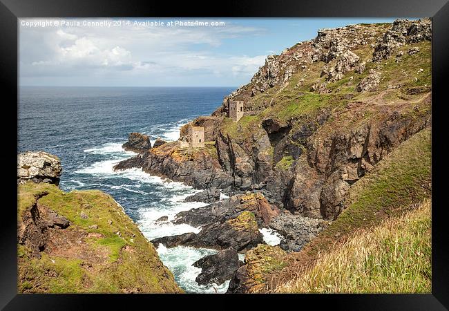Botallack Mine Cornwall Framed Print by Paula Connelly