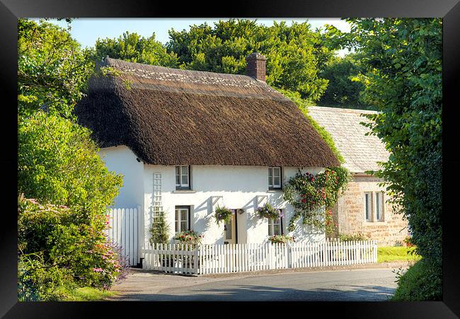 Thatched Cottage Framed Print by Paula Connelly