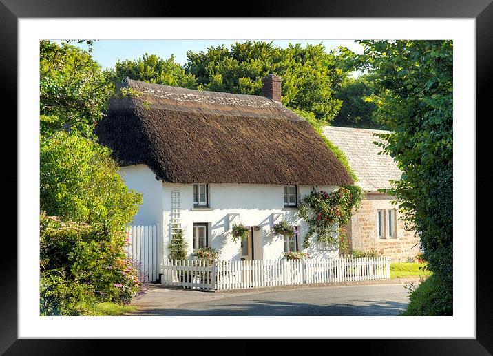 Thatched Cottage Framed Mounted Print by Paula Connelly