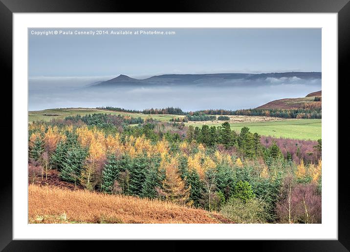  Mist surrounds Roseberry Topping Framed Mounted Print by Paula Connelly