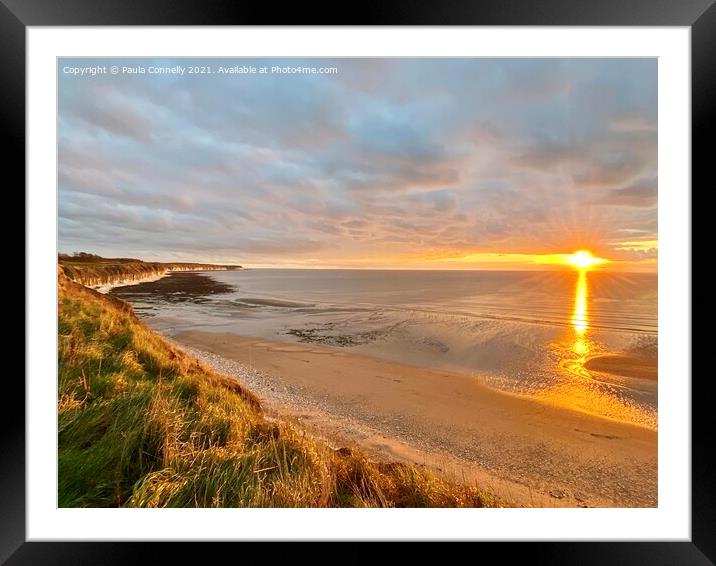 Flamborough Head at Sunrise Framed Mounted Print by Paula Connelly