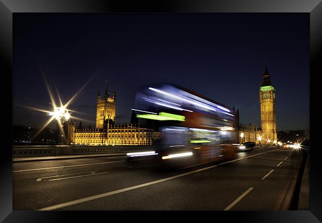 London Night Bus Framed Print by Neil Pickin