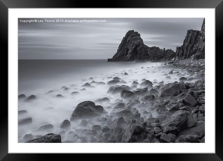  Black Church Rock Framed Mounted Print by Lee Thorne