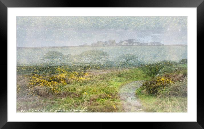 Cornwall Landscape Framed Mounted Print by Jean Gill