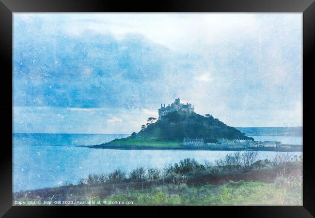 St Michaels Mount in the Blue Hour Framed Print by Jean Gill