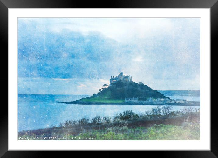 St Michaels Mount in the Blue Hour Framed Mounted Print by Jean Gill