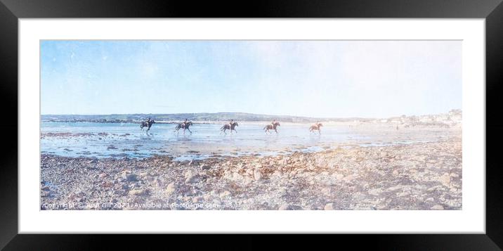 Freedom, Marazion Beach, Cornwall Framed Mounted Print by Jean Gill