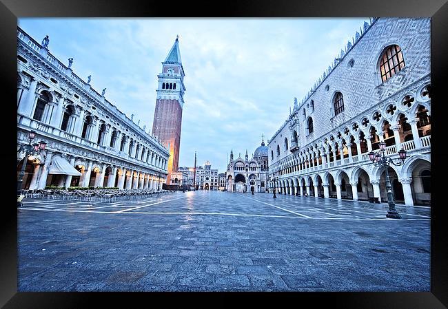 St Marks Square, Venice Framed Print by Jean Gill