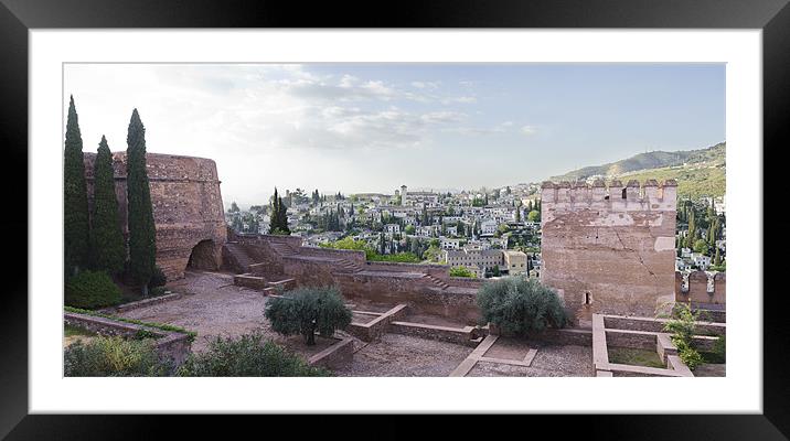 Granada panorama from the Alhambra Framed Mounted Print by Jean Gill