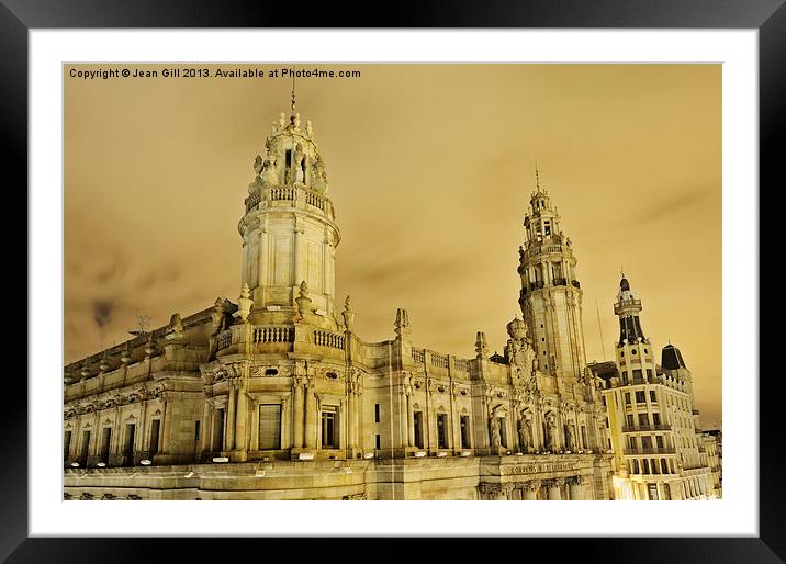 Public Building Barcelona Framed Mounted Print by Jean Gill