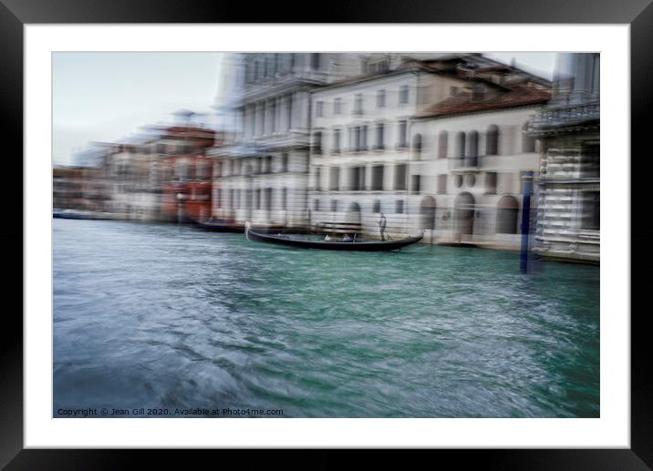 The Ghostly Gondolier Framed Mounted Print by Jean Gill