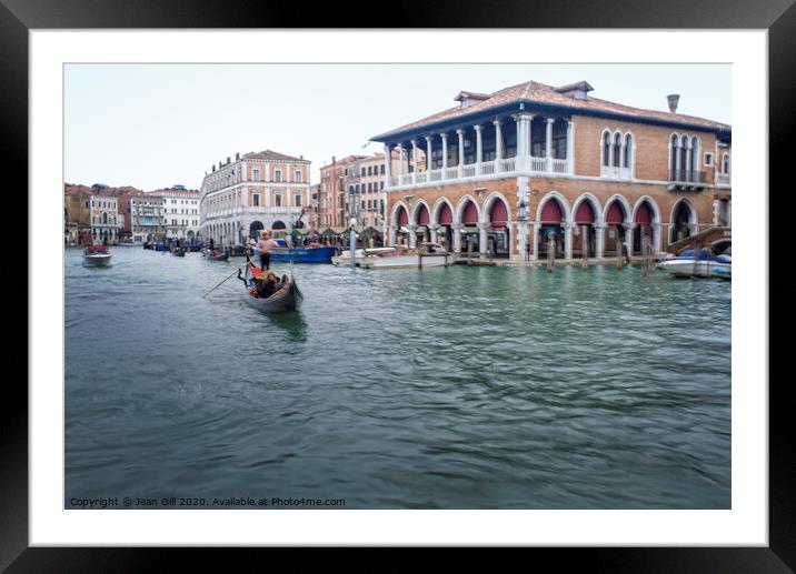 Grand Canal Palaces, Venice Framed Mounted Print by Jean Gill