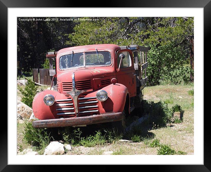 Old Dodge Truck Framed Mounted Print by John Latta