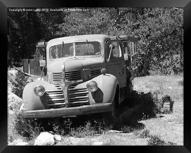 Old Dodge Truck Framed Print by John Latta