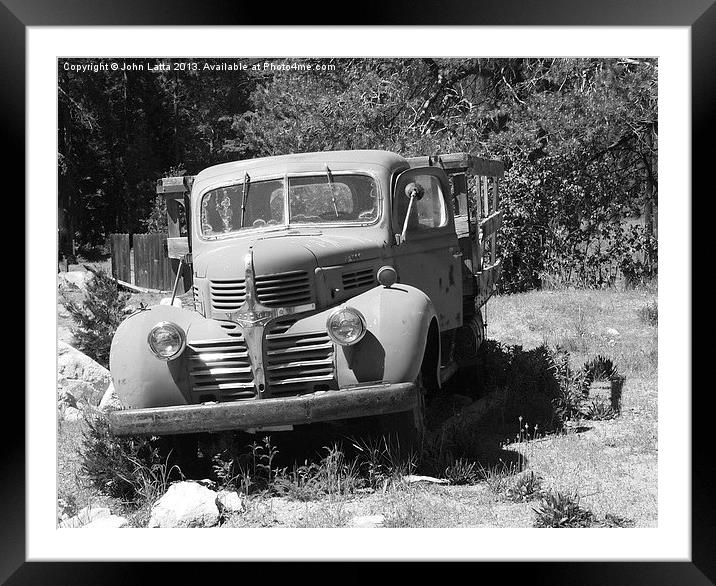 Old Dodge Truck Framed Mounted Print by John Latta