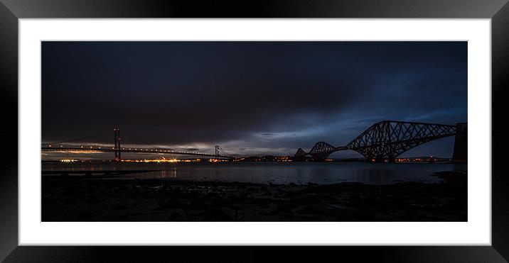 Forth Bridges Framed Mounted Print by Ross Vernal