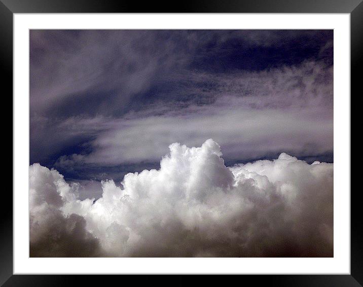 Clouds Framed Mounted Print by Antoinette B