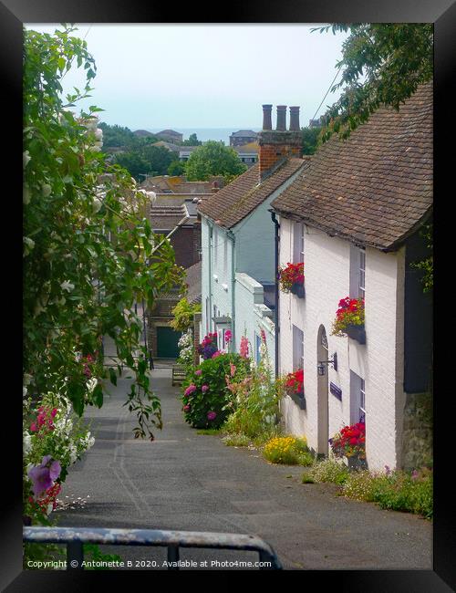 Summer on Church Hill Hythe  Framed Print by Antoinette B