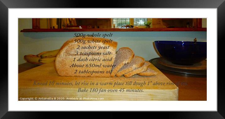 Let's make bread  Framed Mounted Print by Antoinette B