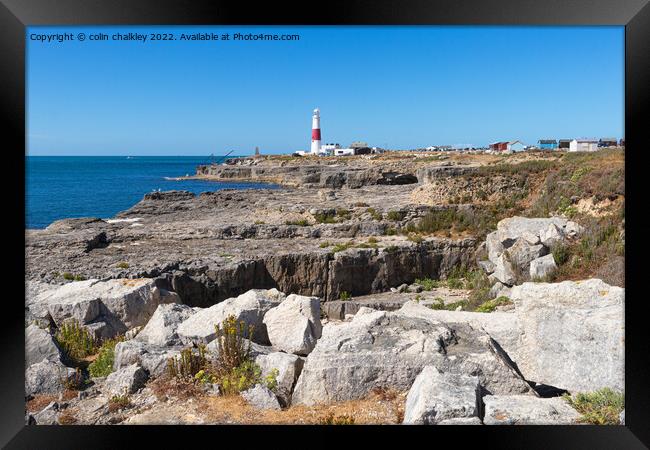 Portland Bill Lighthouse, Dorset Framed Print by colin chalkley