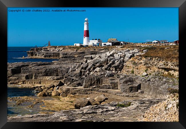 Portland Bill Lighthouse, Dorset Framed Print by colin chalkley