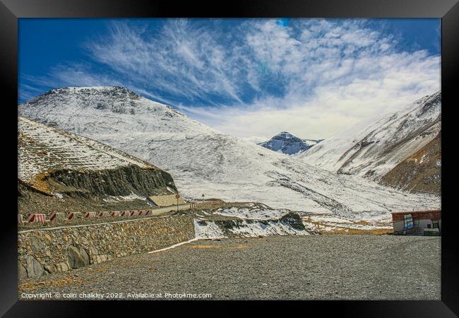 Kharola Glacier in Tibet, China Framed Print by colin chalkley