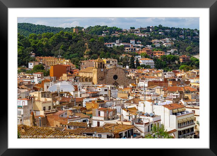 Tossa De Mar Town Framed Mounted Print by colin chalkley