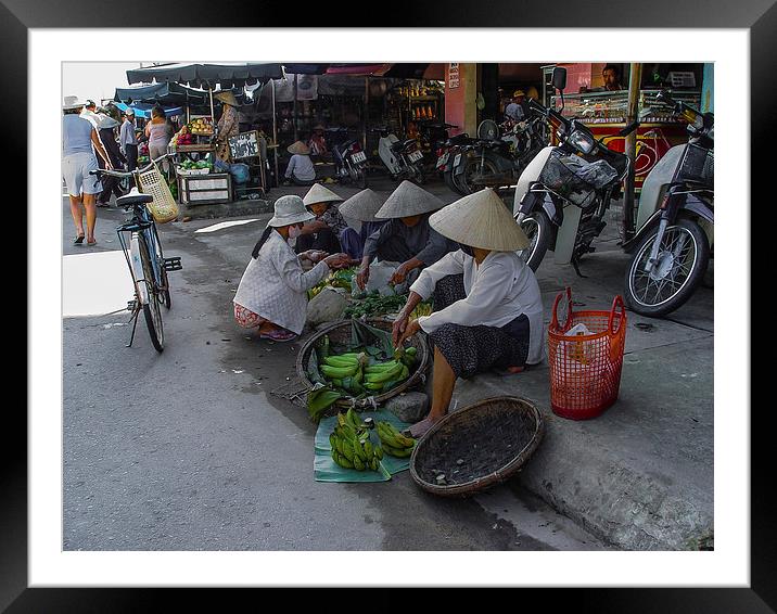 Vietnamese Street Market Framed Mounted Print by colin chalkley