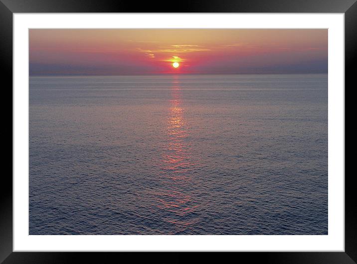 Sunrise over the North Atlantic Framed Mounted Print by colin chalkley