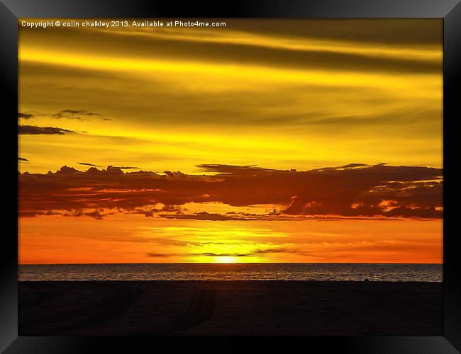 Borneo Sunset Framed Print by colin chalkley
