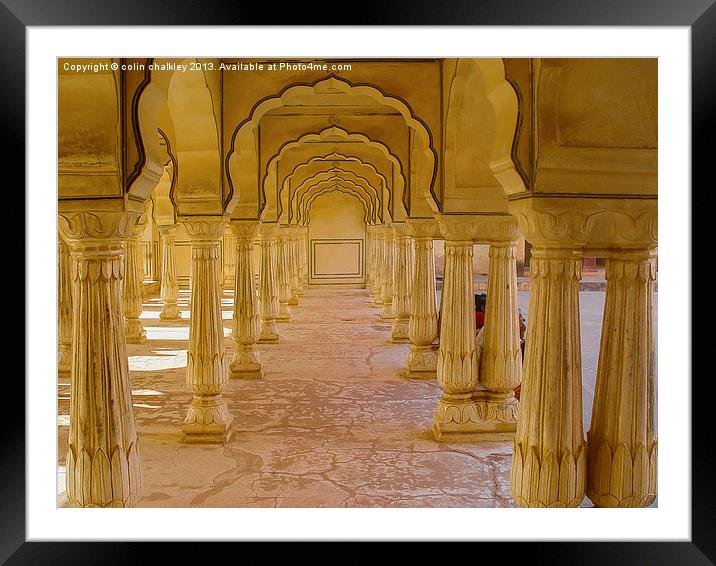 Indian Architecture - Amber Fort Framed Mounted Print by colin chalkley