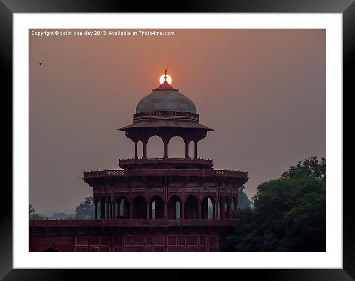 Sunrise at the Taj Mahal Framed Mounted Print by colin chalkley