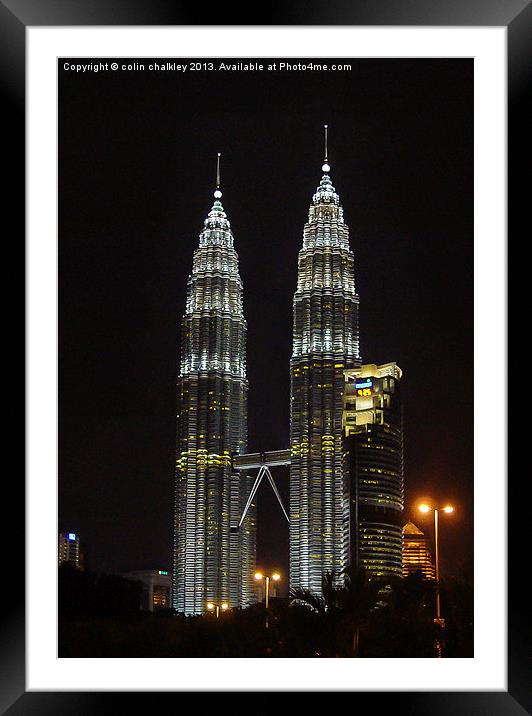 Petronas Towers Framed Mounted Print by colin chalkley