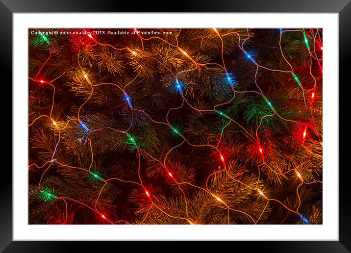 Outside Christmas Lights 2013 Framed Mounted Print by colin chalkley