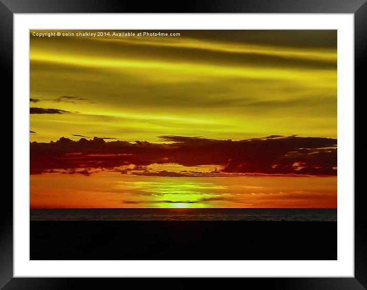 Sunset In Borneo Framed Mounted Print by colin chalkley