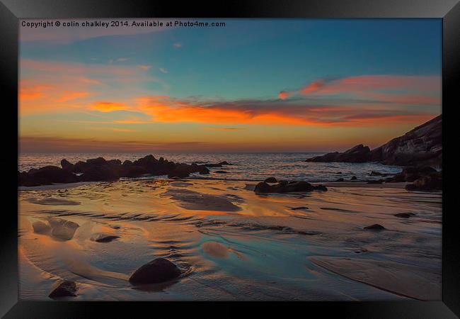 21 minutes after sunset Framed Print by colin chalkley