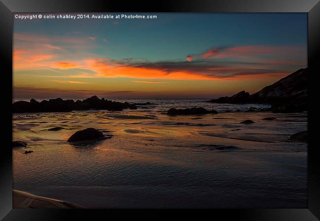 22 minutes after sunset Framed Print by colin chalkley