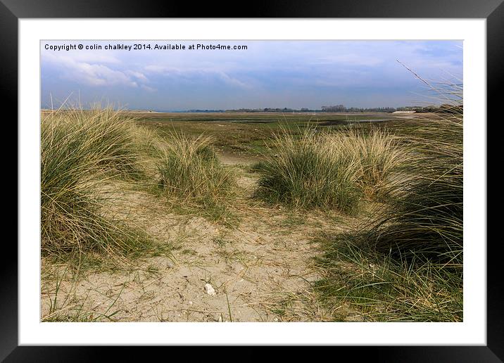 A view across the salt marsh Framed Mounted Print by colin chalkley