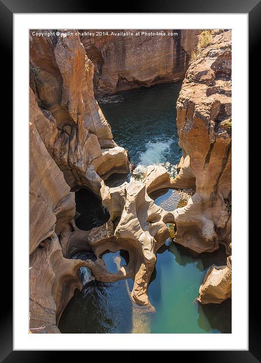 Bourkes Luck Potholes Framed Mounted Print by colin chalkley