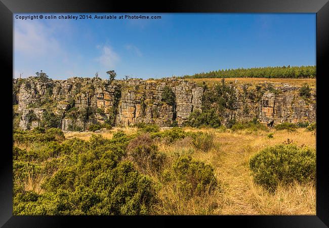 Pinnacle Landscape - South Africa Framed Print by colin chalkley