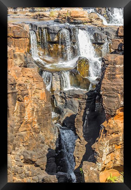 Upper Blyde Rver Canyon Waterfalls Framed Print by colin chalkley