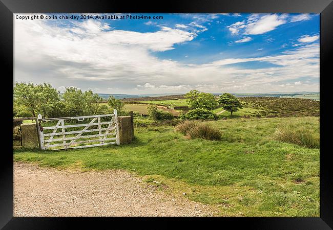 Derbyshire 6 Bar Gate Framed Print by colin chalkley