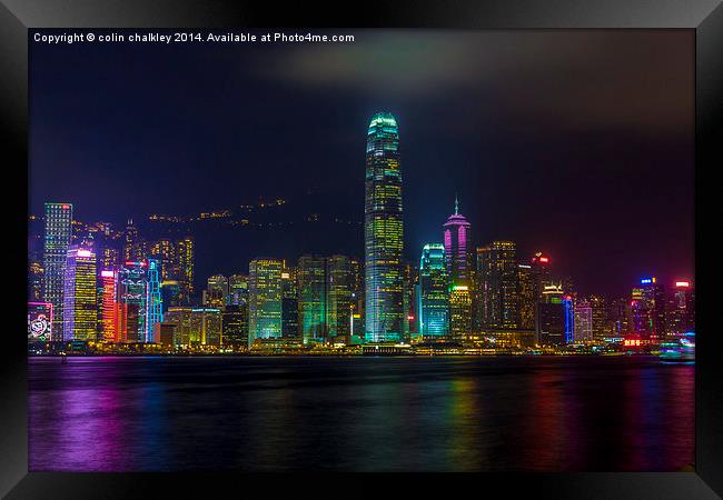 View of Hong Kong from Tsim Sha Tsui Framed Print by colin chalkley