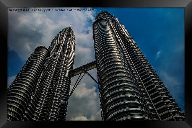 Petronas Towers - Kuala Lumpur  Framed Print by colin chalkley