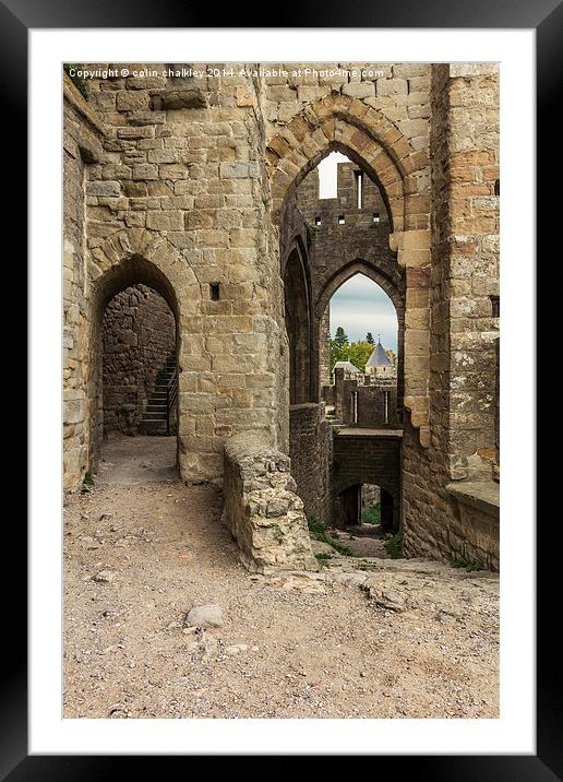  Carcassonne Portals Framed Mounted Print by colin chalkley