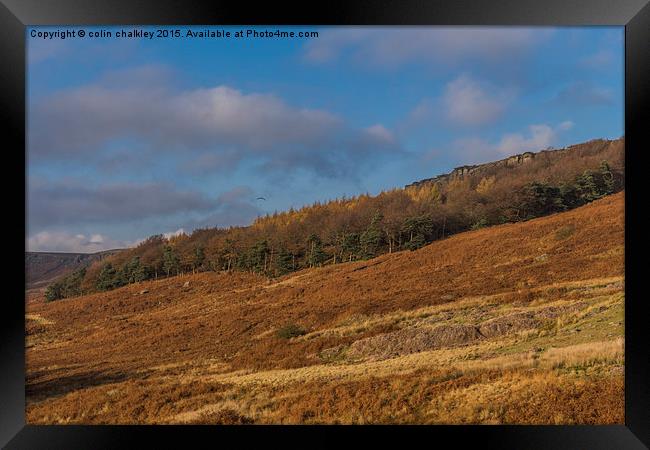 Vibrant Colour at Stanage Edge in Debyshire Framed Print by colin chalkley